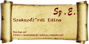 Szekszárdi Edina névjegykártya