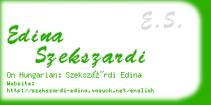 edina szekszardi business card